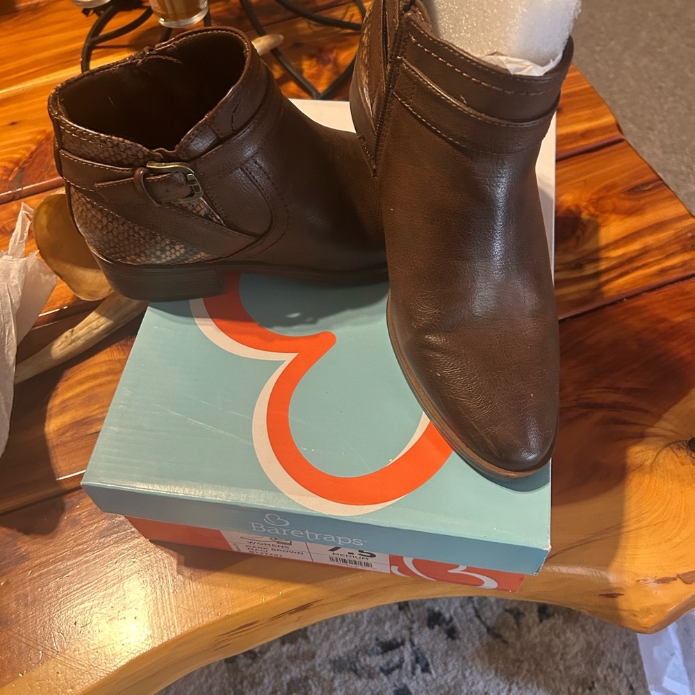 BareTraps Dark Brown Ankle Boots